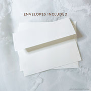 Envelopes included