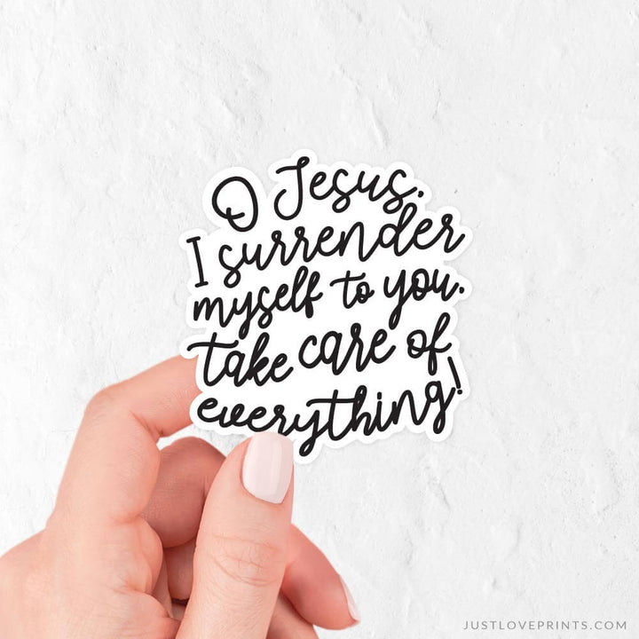 Surrender to Jesus Vinyl Sticker