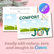 Editable Christmas Card - Comfort & Joy