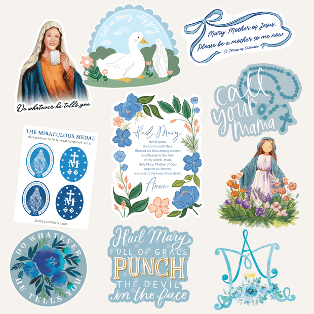 Blessed Mother Sticker Bundle – Just Love Prints