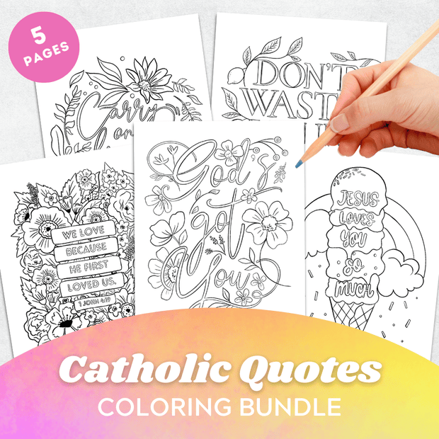 Catholic Coloring Page Bundle