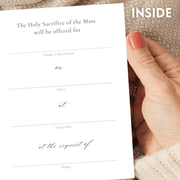 Catholic Intention Mass Card
