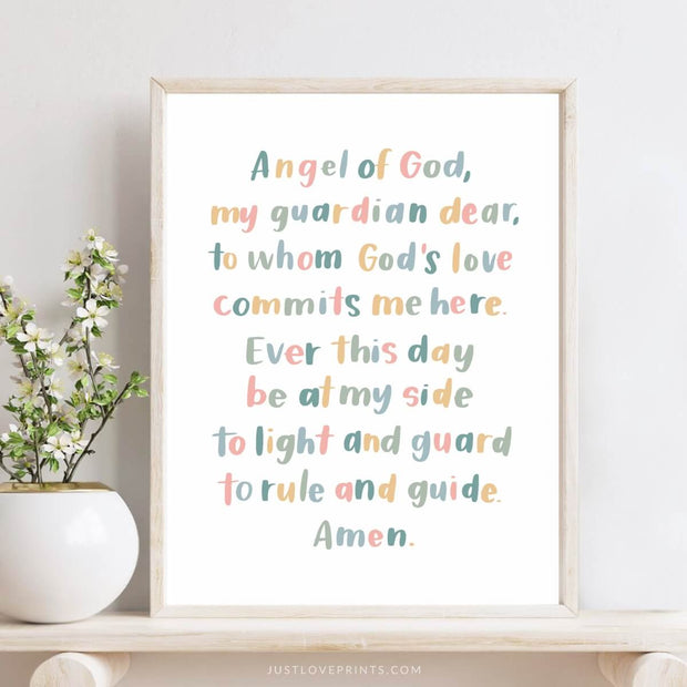 Guardian Angel Prayer Print