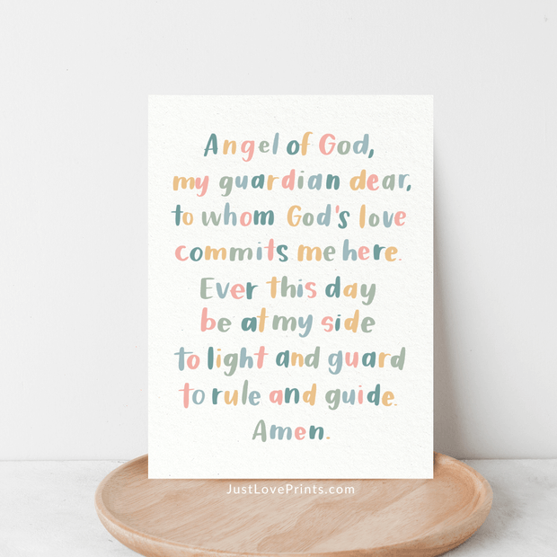 Guardian Angel Prayer 5x7 Print
