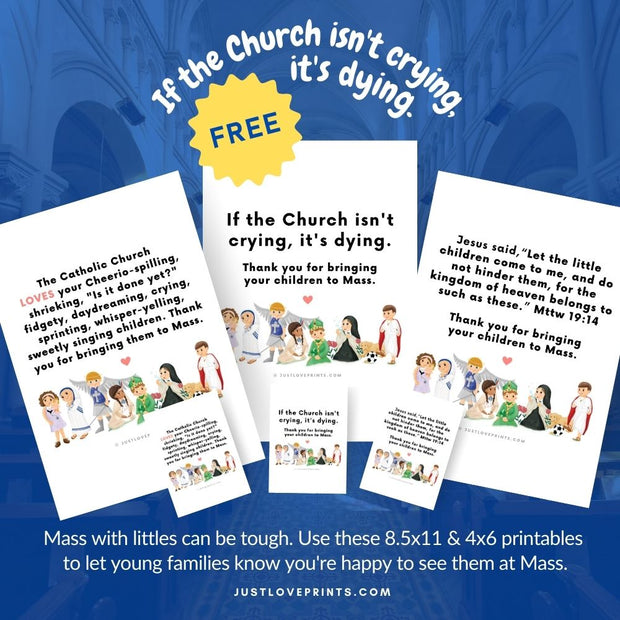 "If the Church isn't crying..." (PDF Downloads)