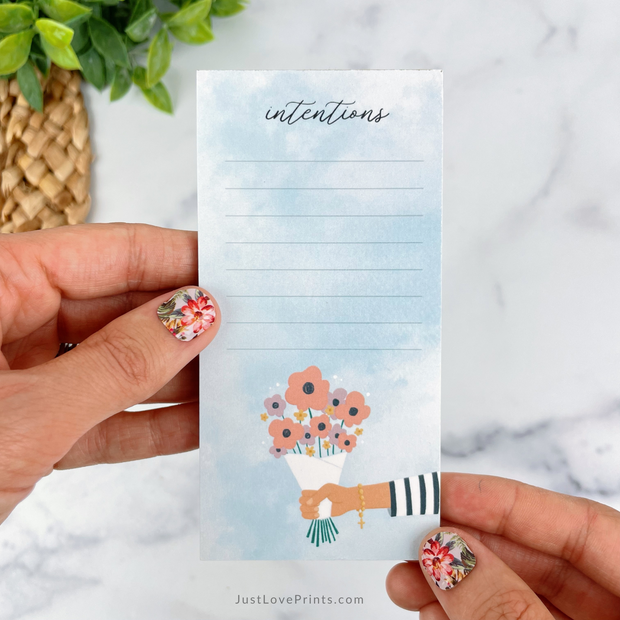 Intentions List Mini Catholic Notepad