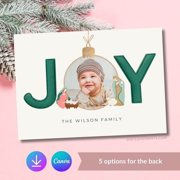 Editable Christmas Card - JOY