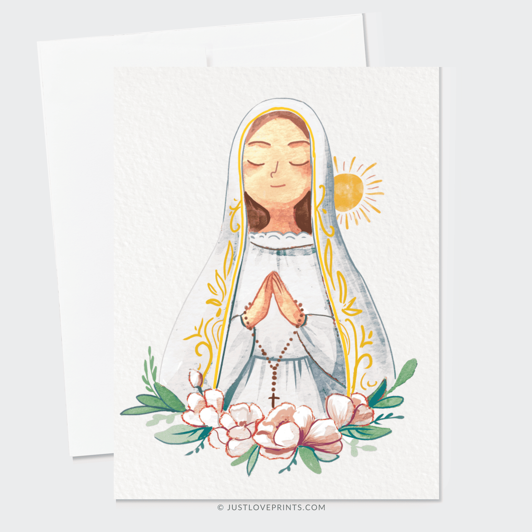 Our Lady Of Fatima Greeting Card – Just Love Prints