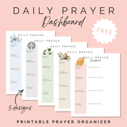 Daily Prayer Dashboard - Instant Download