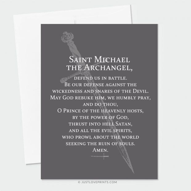 St. Michael Prayer Greeting Card – Just Love Prints st-michael-prayer-greeting-card-just-love-prints