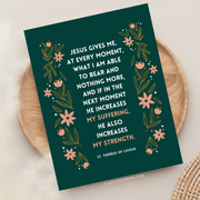 Suffering and Strength St. Therese Greeting Card – Just Love Prints Suffering and Strength St. Therese Greeting Card – Just Love Prints