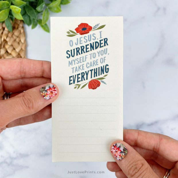 Surrender to Jesus Mini Catholic Notepad