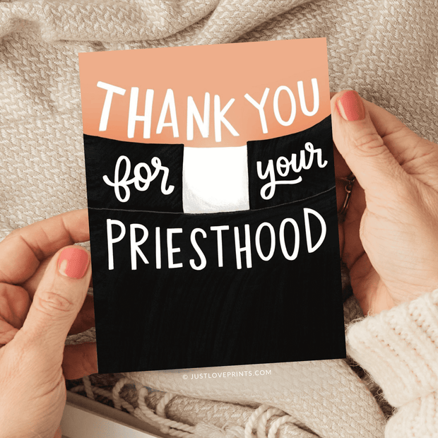 Thank you for the priesthood card showcasing a priest collar