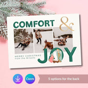 Editable Christmas Card - Comfort & Joy