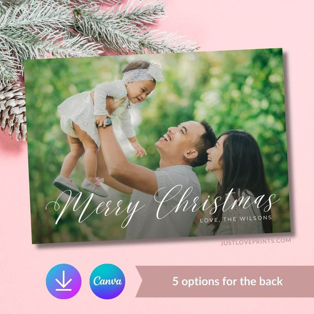 Editable Christmas Card - Merry Christmas Classic