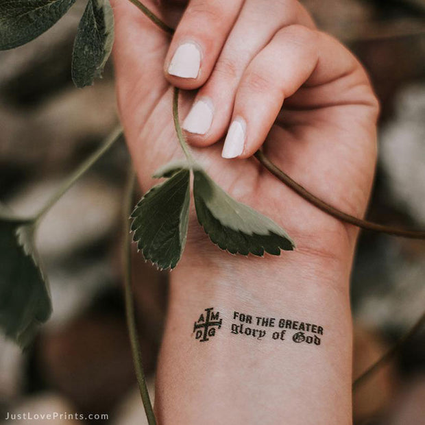 "AMDG Collection" Temporary Tattoos