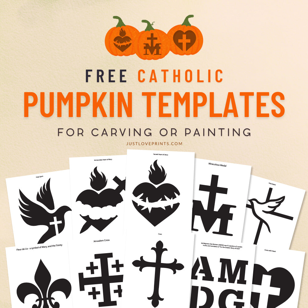 Free Catholic Pumpkin Templates – Just Love Prints for Pumpkin Carving Stencils Printable Free