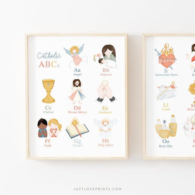 LAST CHANCE Catholic Alphabet Prints – Just Love Prints
