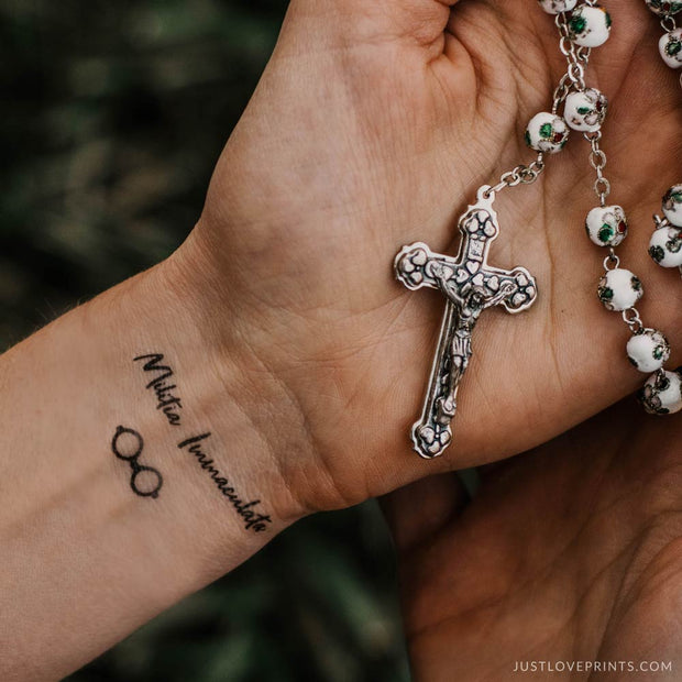 12yr old ankle rosary : r/agedtattoos
