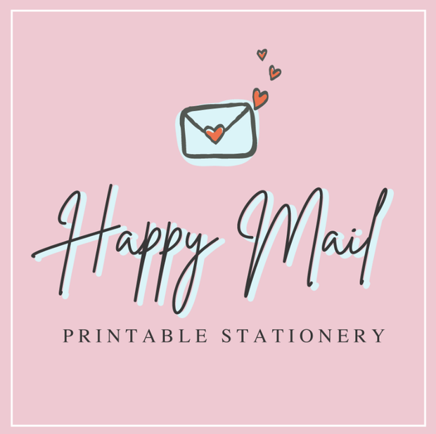 Happy Mail Printable Stationery