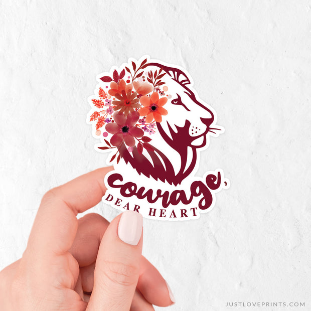 Courage, Dear Heart Vinyl Sticker