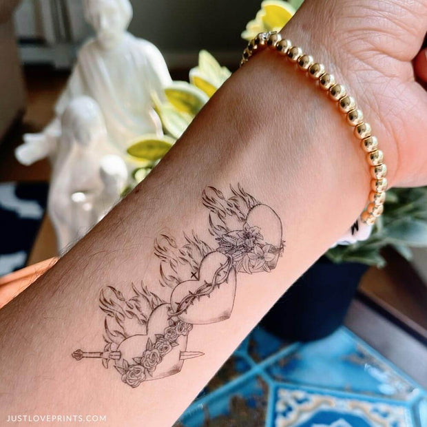 Small Family Unity Symbol Temporary Tattoo - Set of 3 – Little Tattoos