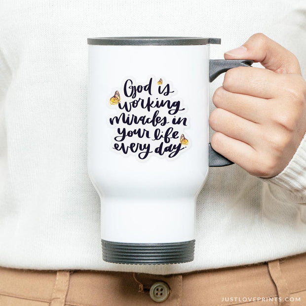 God is Working Miracles Vinyl Sticker