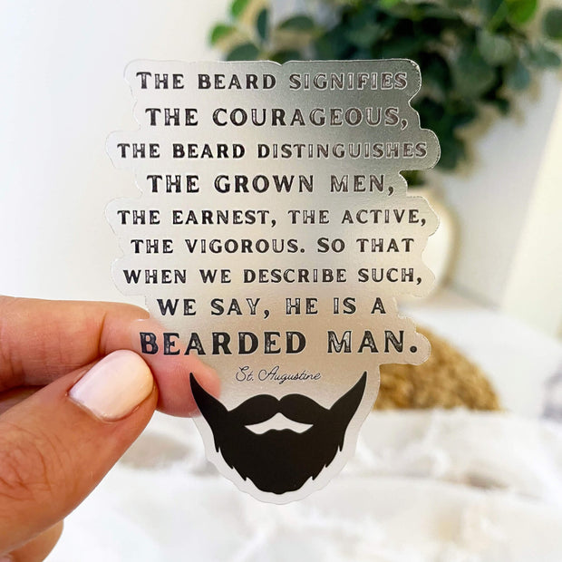 Bearded Man Vinyl Sticker
