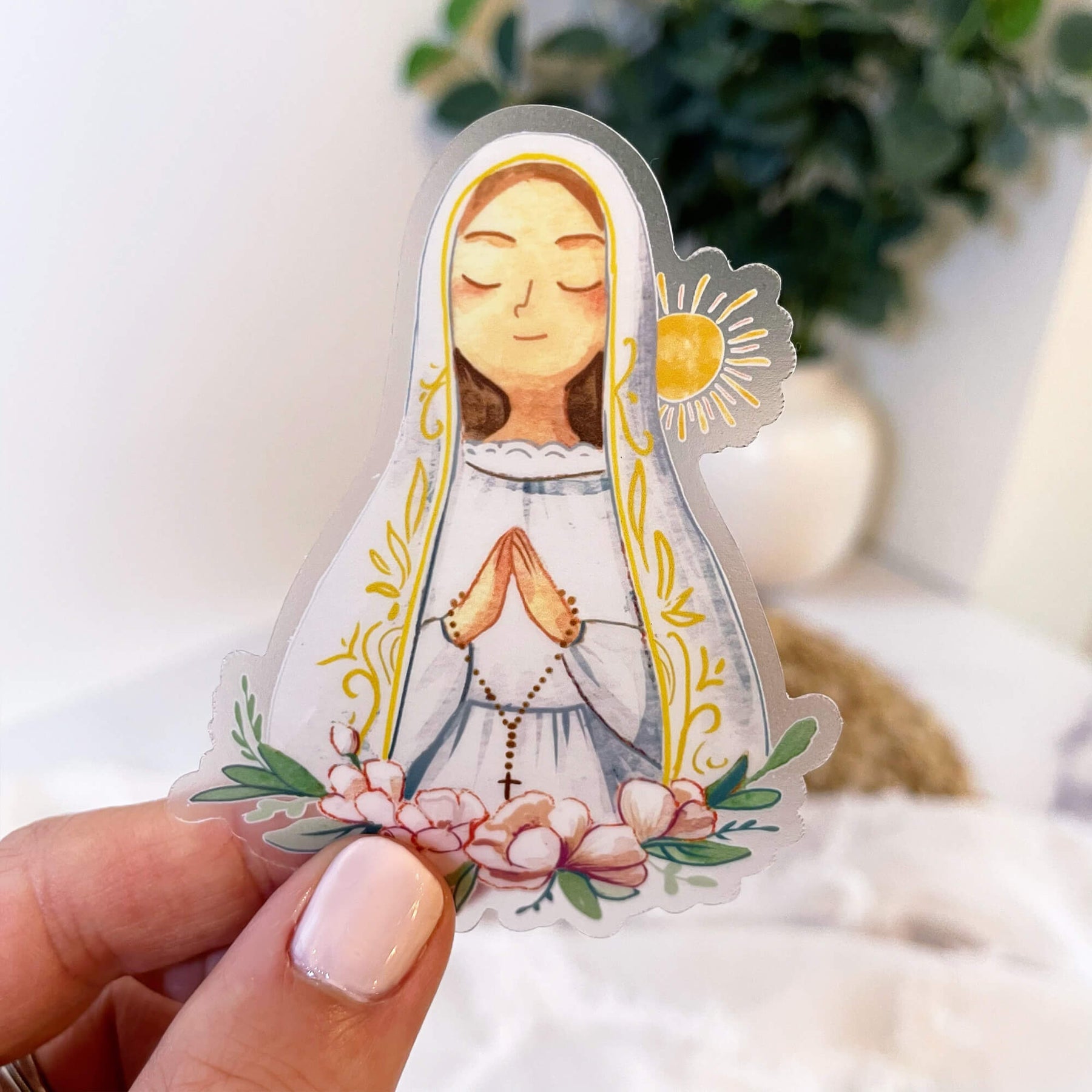 Fatima Sticker Our Lady of Fatima Vinyl Sticker – Just Love Prints
